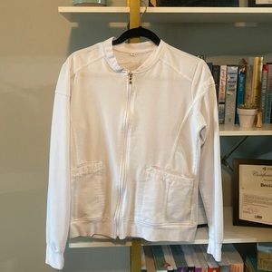White scrub jacket